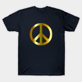 Solid gold World Peace Art Graffiti Activist T-Shirt